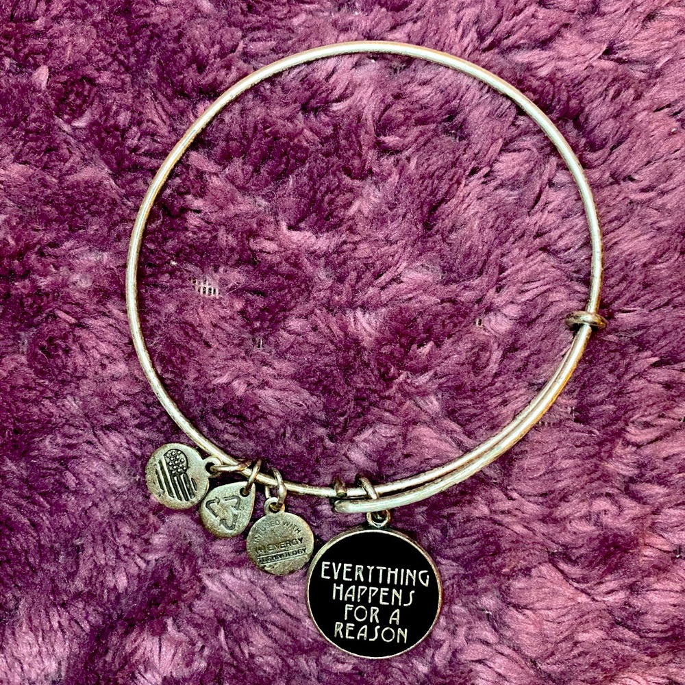 Alex and Ani Words Are Powerful “Everything Happens For a Reason Silver Bracelet